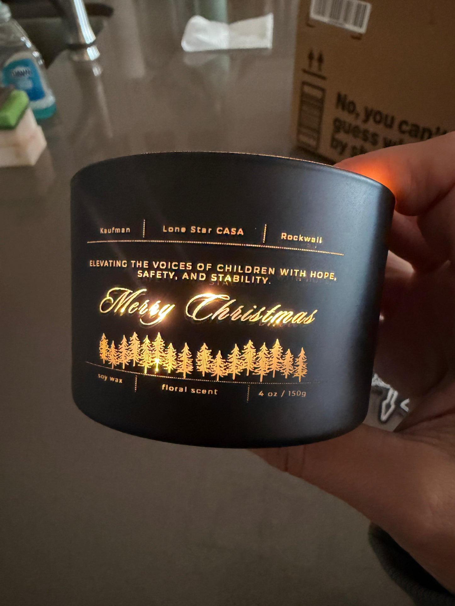 Custom Engraved Frosted Glass Candle – Local Pickup Only