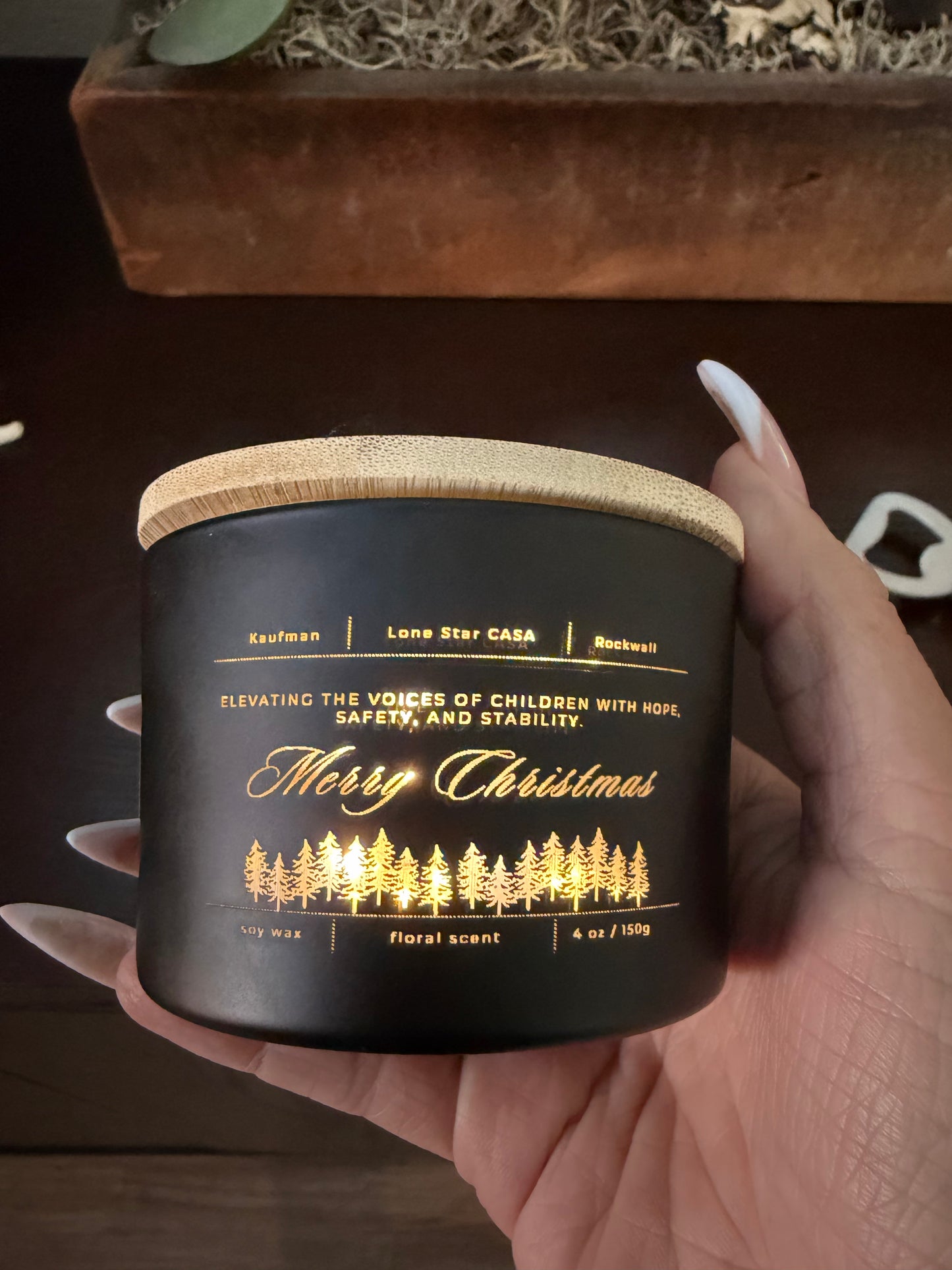 Custom Engraved Frosted Glass Candle – Local Pickup Only