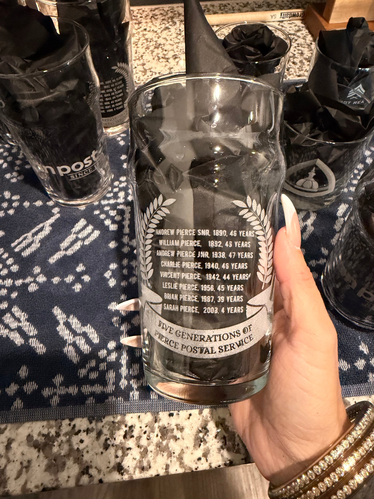 Personalized Pint Glasses - Custom Engraved Gifts | Unique Barware Set